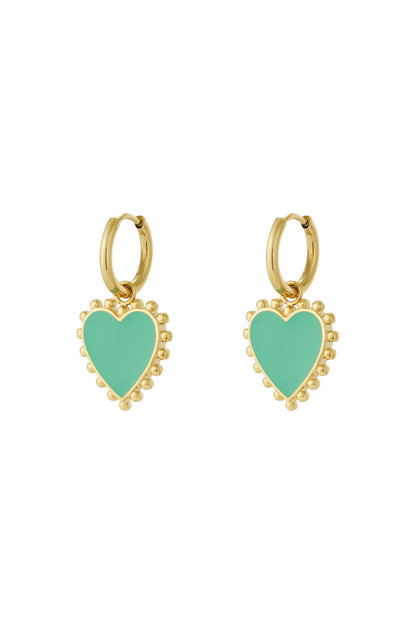 Charming Heart-Shaped Drop Earrings for Spring