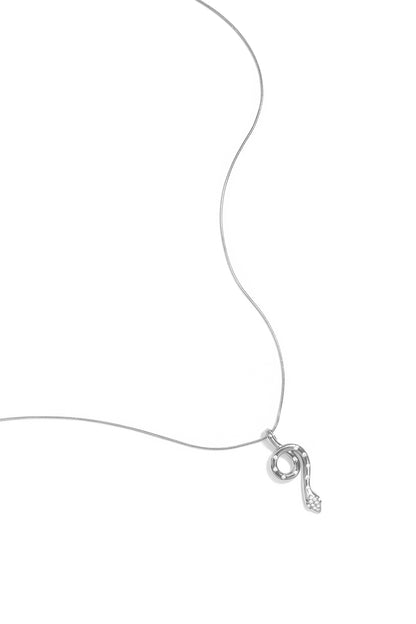 Stylish Rhinestone Snake Pendant Necklace - All Fit