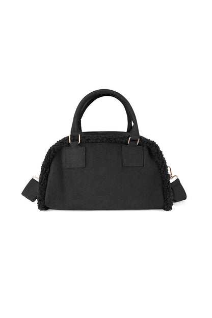 Chic Patchwork Cotton Shoulder Bag for Fall/Winter