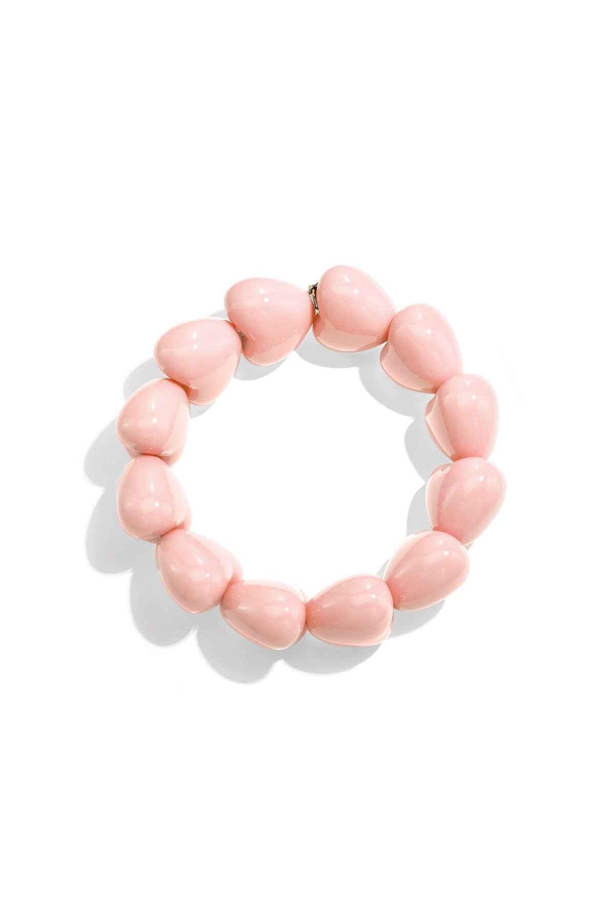 Armband met chunky harten kralen
