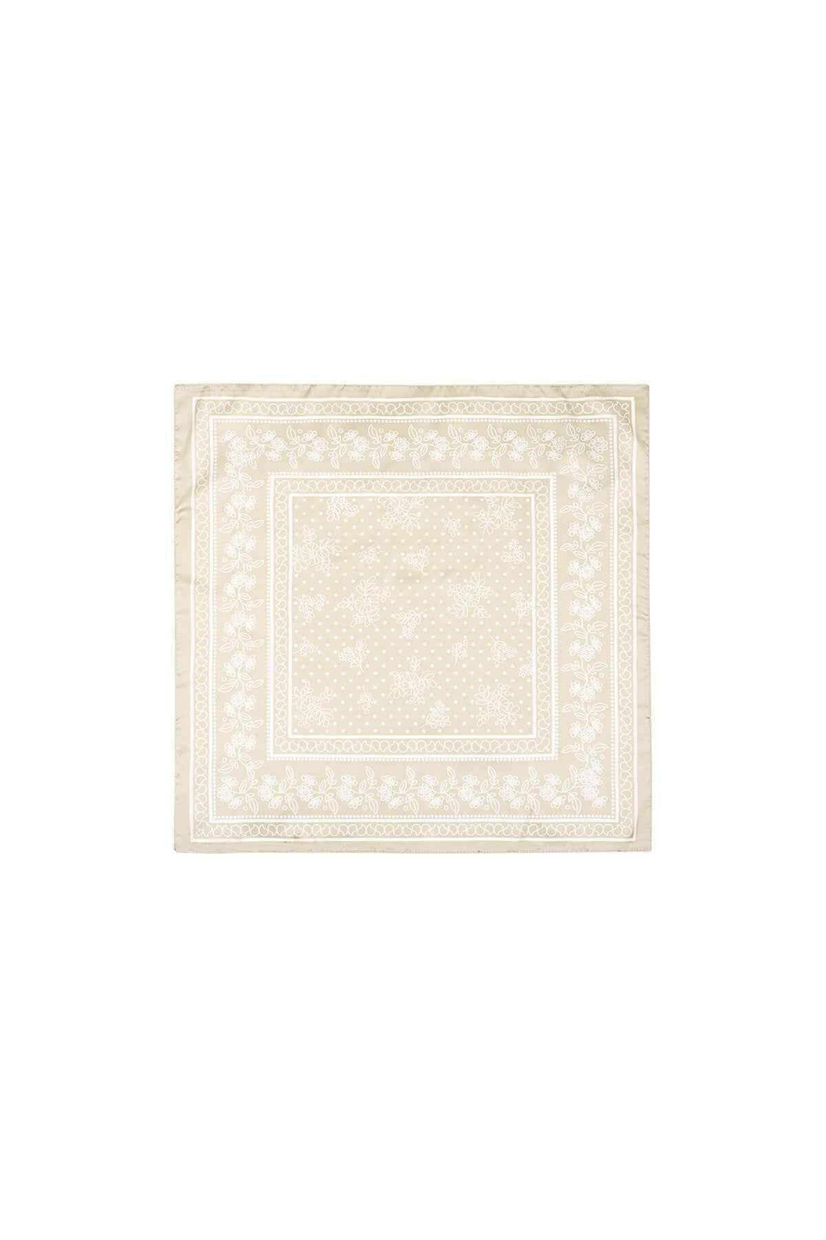 Elegant Beige Polka Dot Summer Scarf for Women
