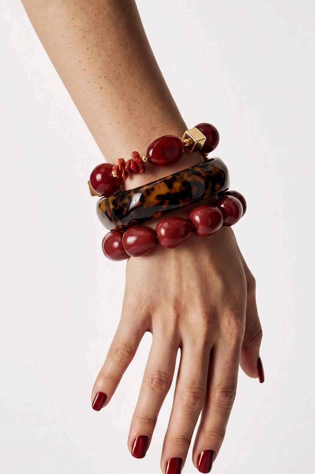 Charming Pink Beaded Bracelet for Women, All Fit
