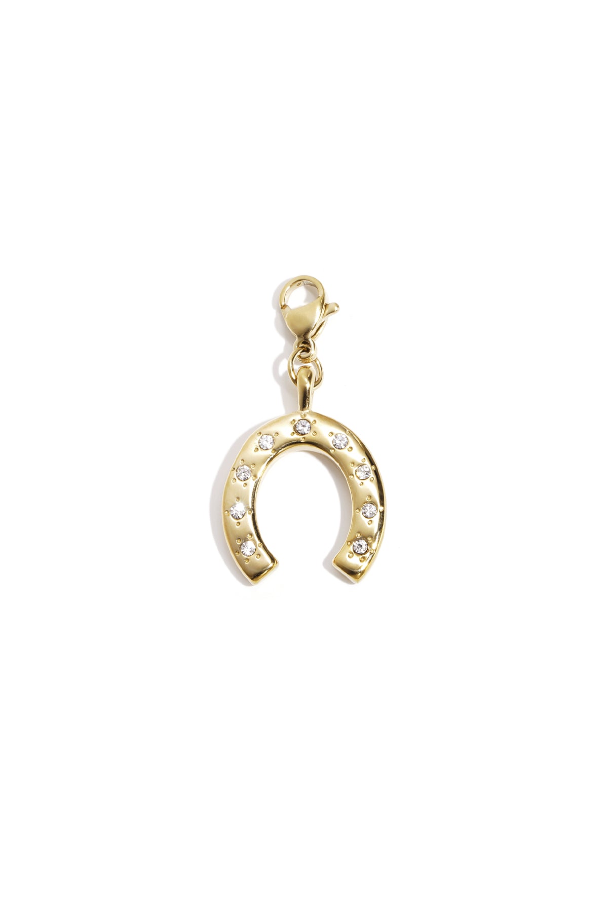 Jewelry charm horseshoe with rhinestones DIY