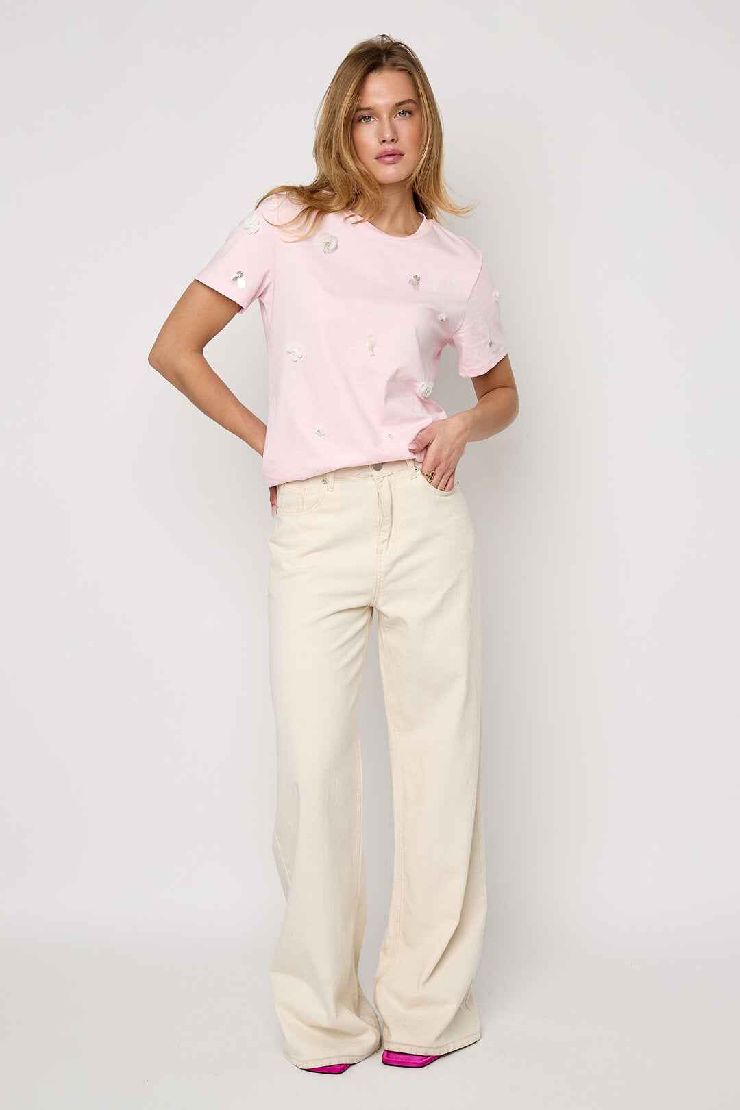 T-shirt met pailletten