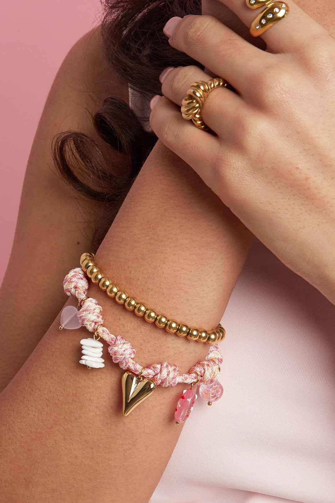 Rope Charm Bracelets Heart Sweet Daily Romantic Series Women's jewelry