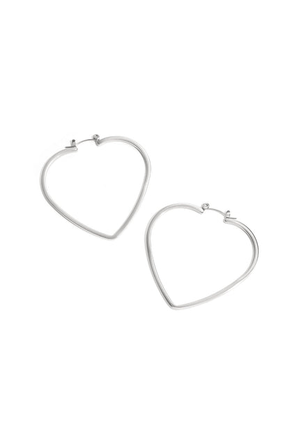 Minimalistische hart creolen