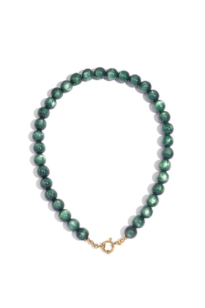 Chic Resin & Stainless Steel Beaded Necklace