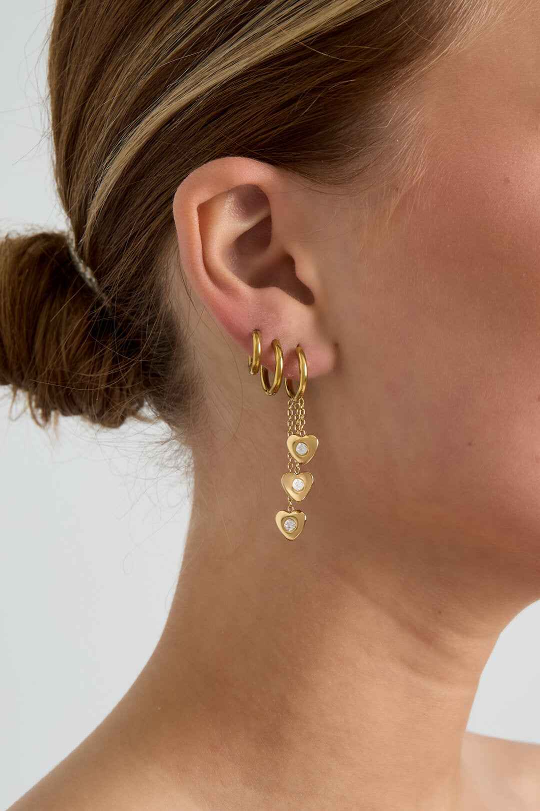 Stylish Heart Dangle Earrings for Everyday Wear