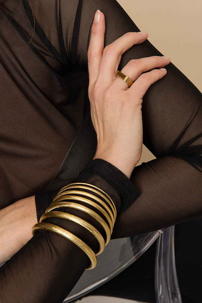 Bangle met brushed effect - 7 mm