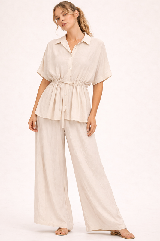 Beige 2-delige set dames
