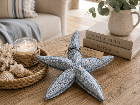 Blauwgrijze zeester voor coastal interieur