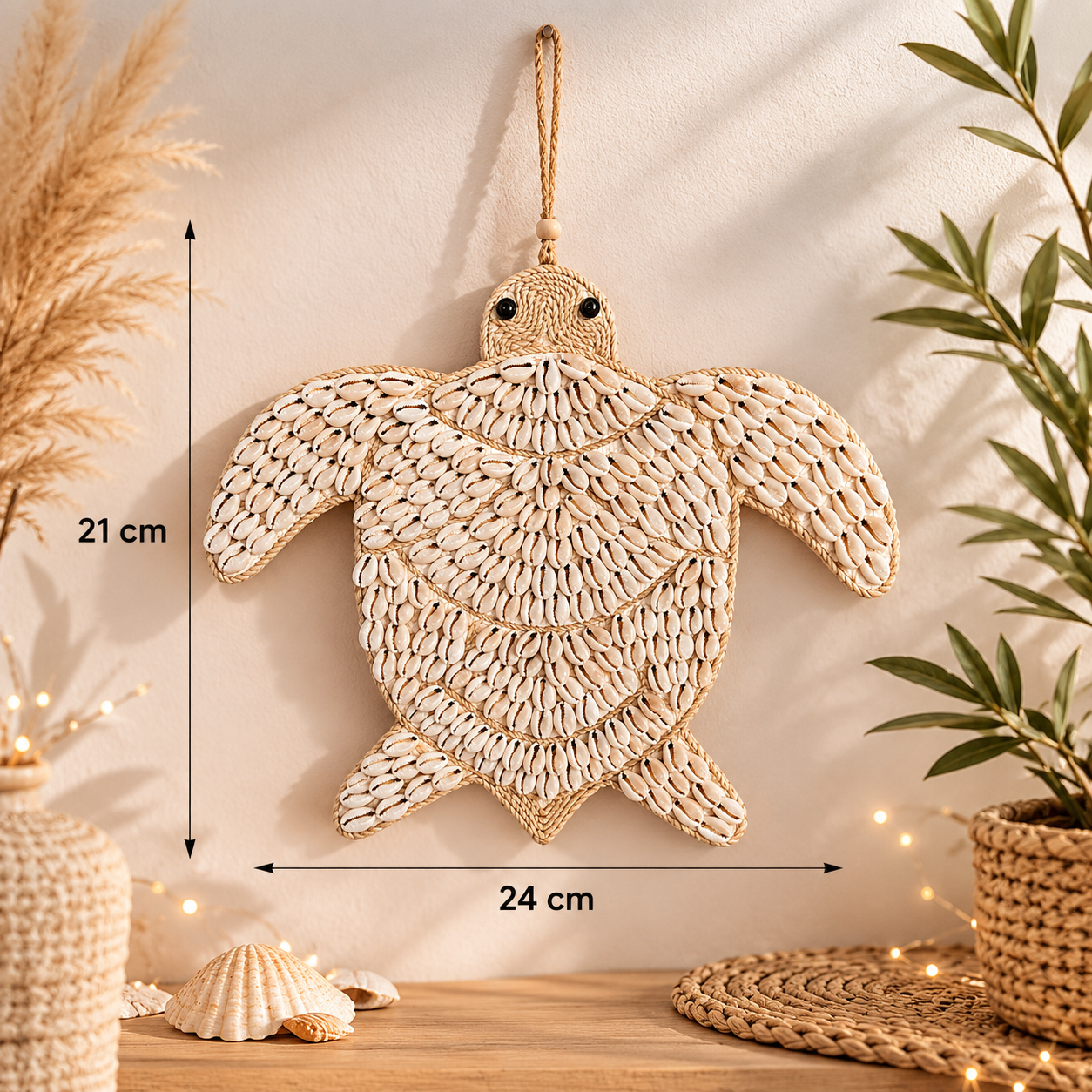 Boho wandhanger met schelpen