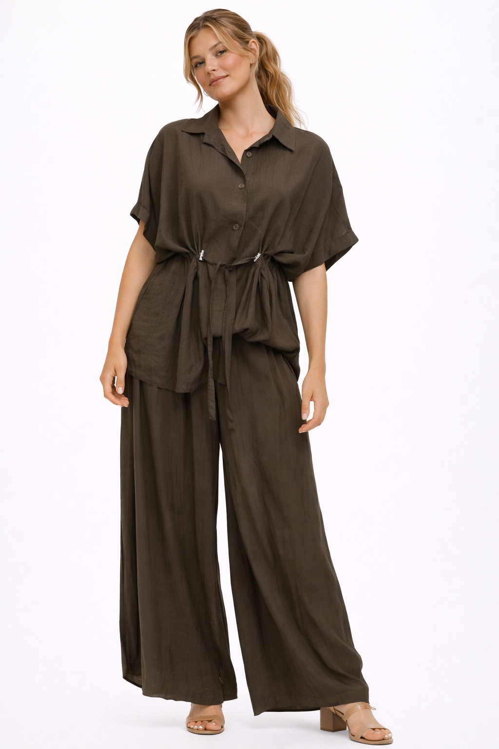 Two-Piece Travel Set Brown