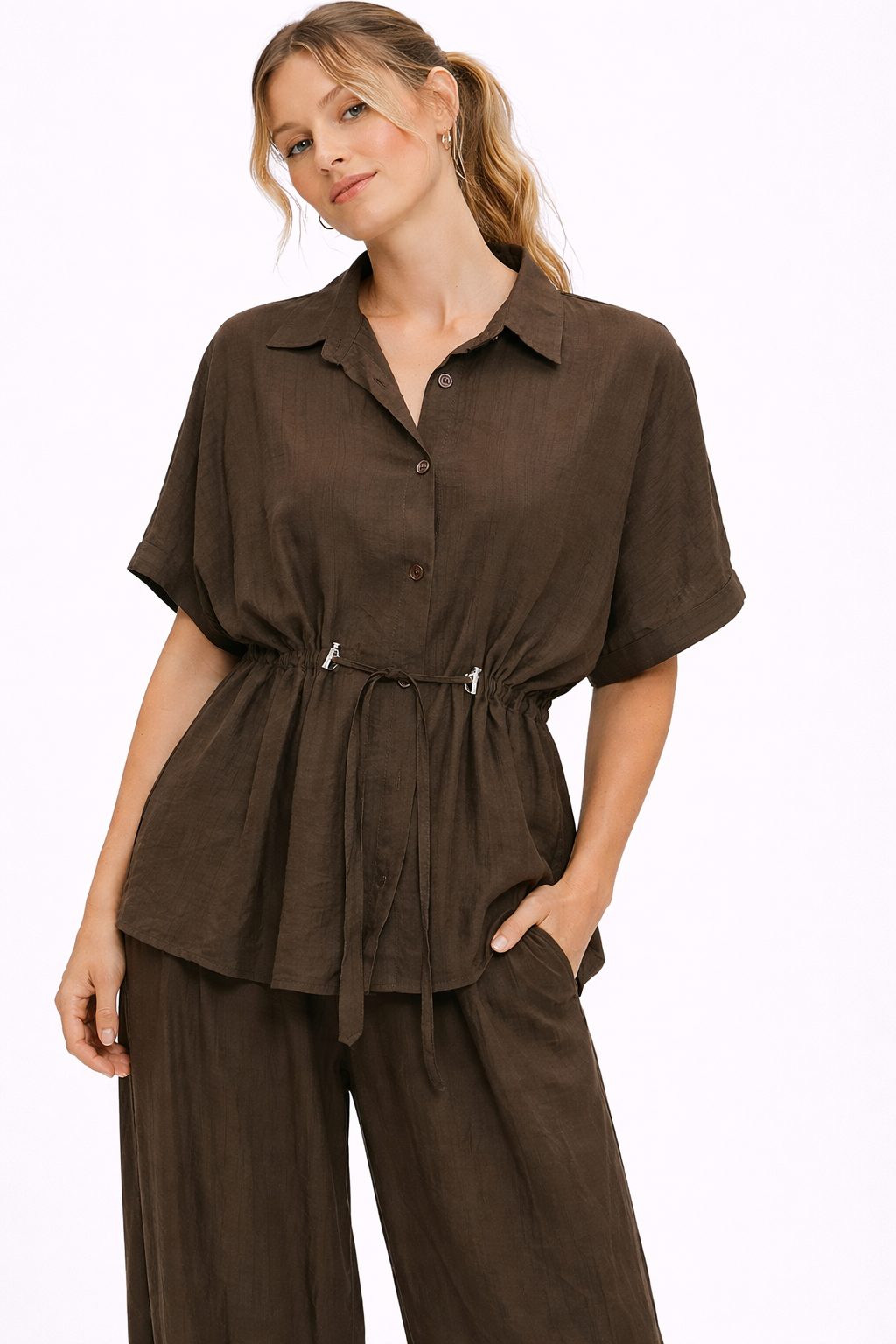 Two-Piece Travel Set Brown