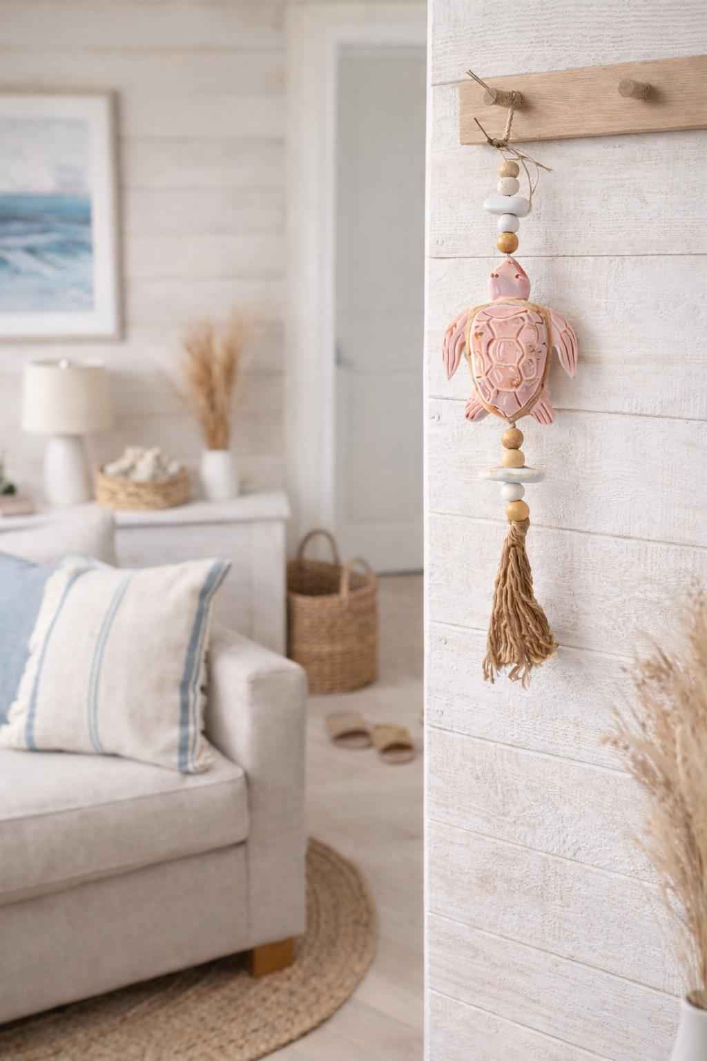 Schildpad Hanger Decoratie ca. 50 cm Roze