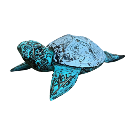 Schildpad Decoratie Blauwgroen 28 x 18 x H8 cm