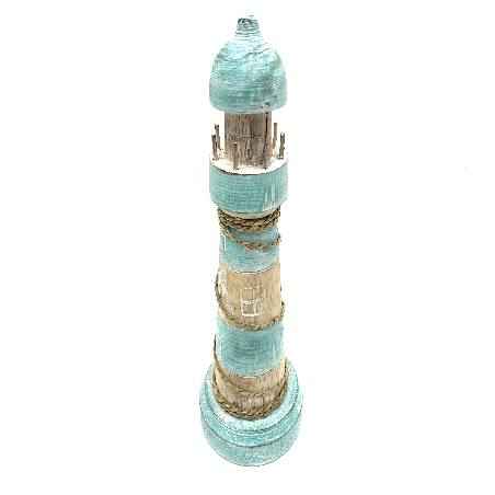 Vuurtoren Decoratie Turquoise H30 cm