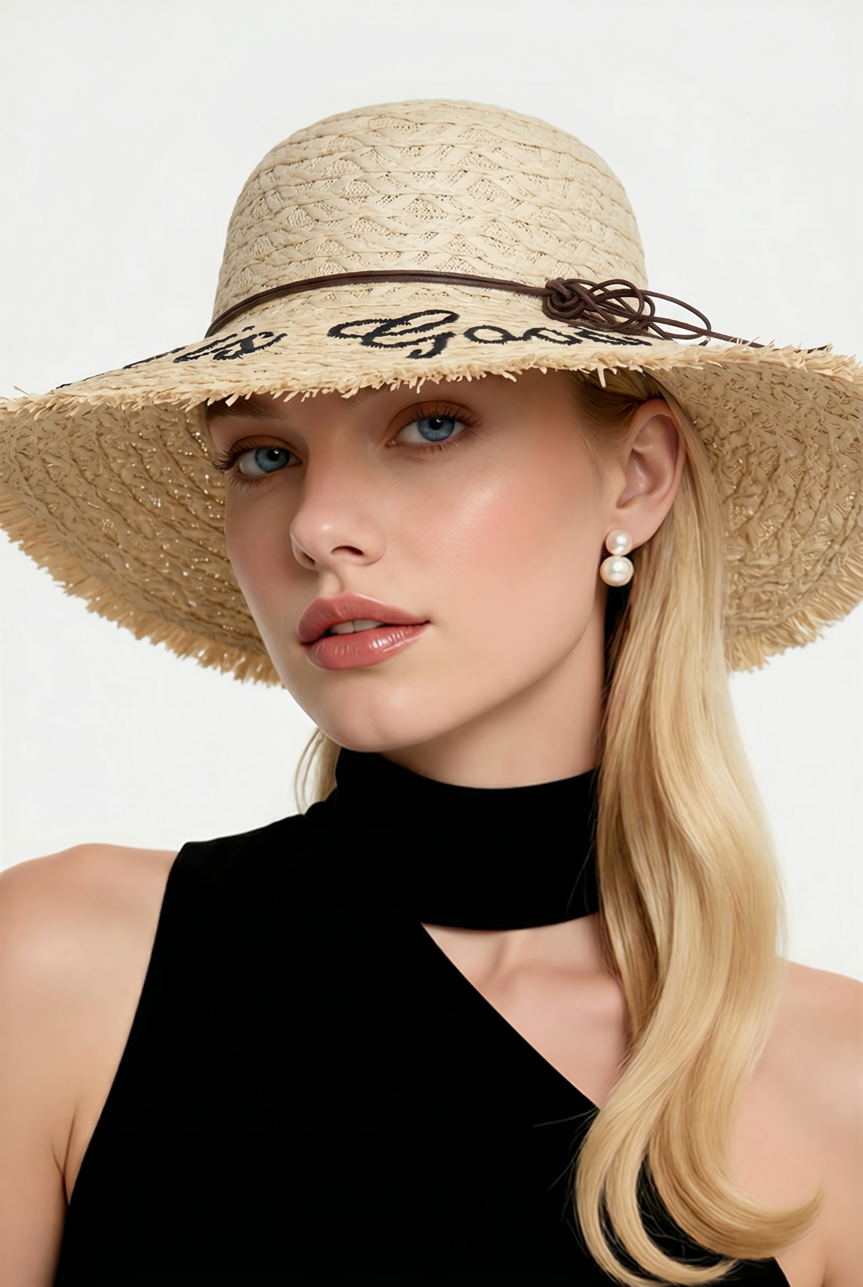 strohoed dames, strand accessoire, vakantie hoed,