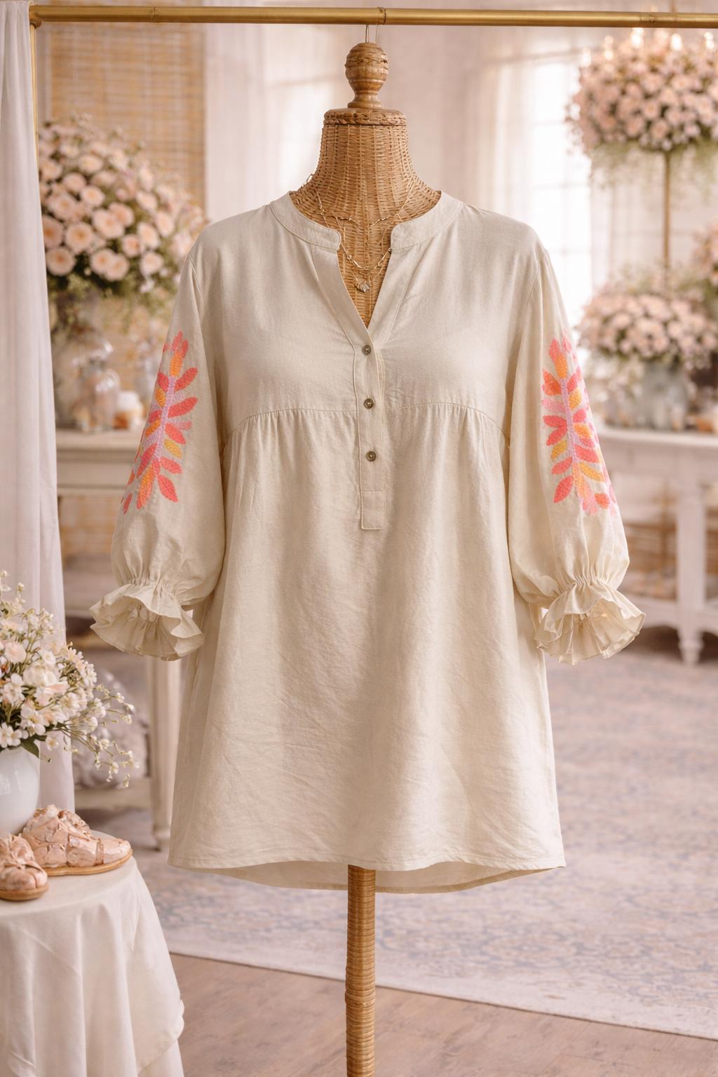 Elegante damesblouse in beige