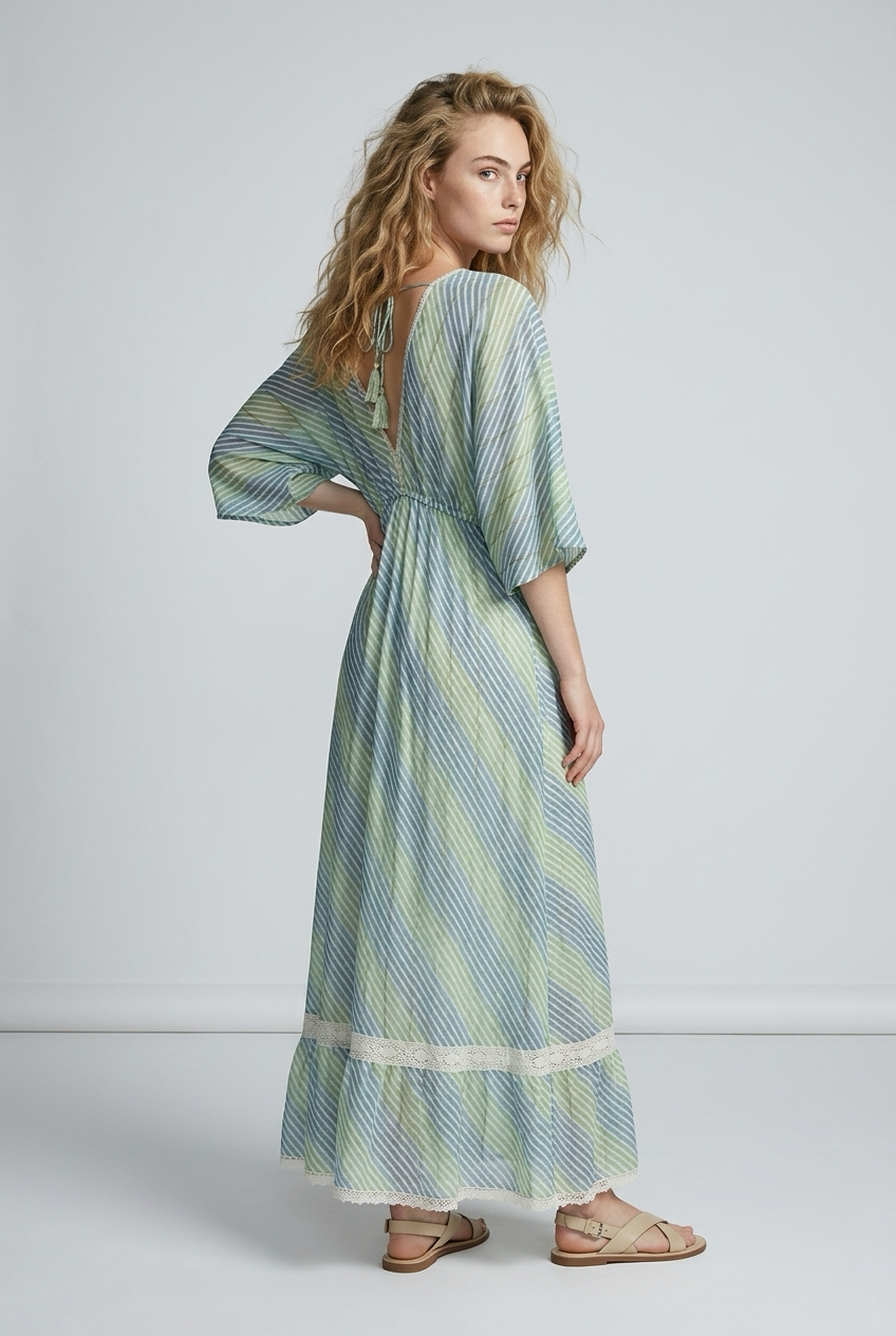 Elegante maxi jurk met open rug