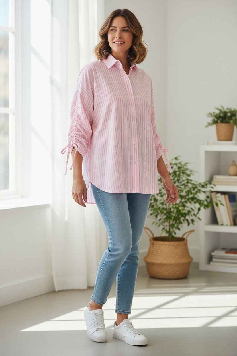 Azzurro Gestreepte Blouse Roze