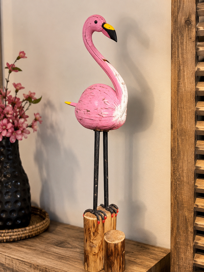 Houten flamingo decoratie van 120 cm