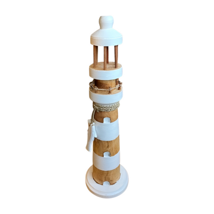 Bali Vuurtoren Decoratie Wit H50 cm