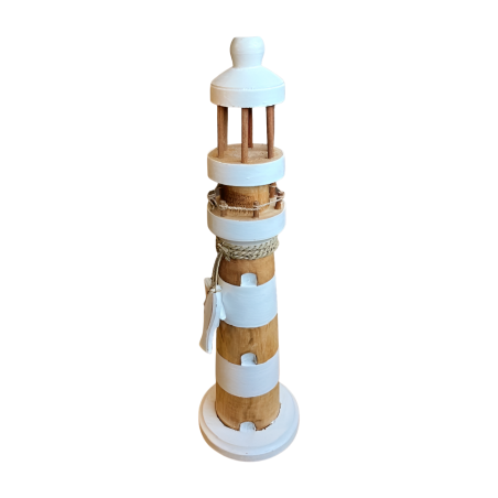 Bali Vuurtoren Decoratie Wit H50 cm