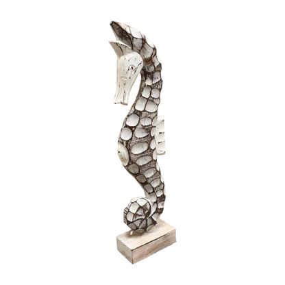Zeepaard Decoratie Bruin/Wit H45 cm