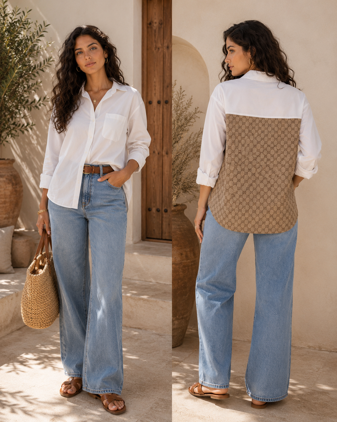 Azzurro Oversized Blouse White
