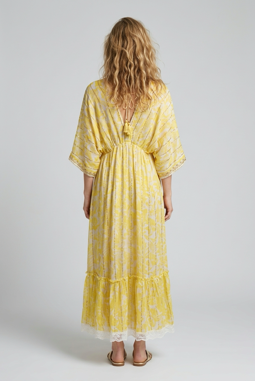 Boho jurk geel