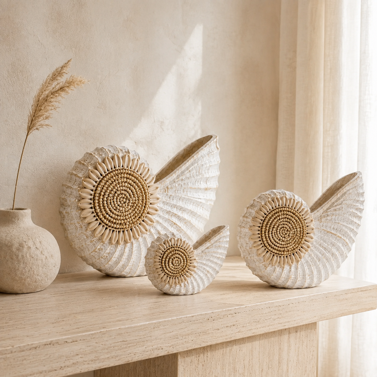 Decoratief Schelpobject Ammoniet – Maat L