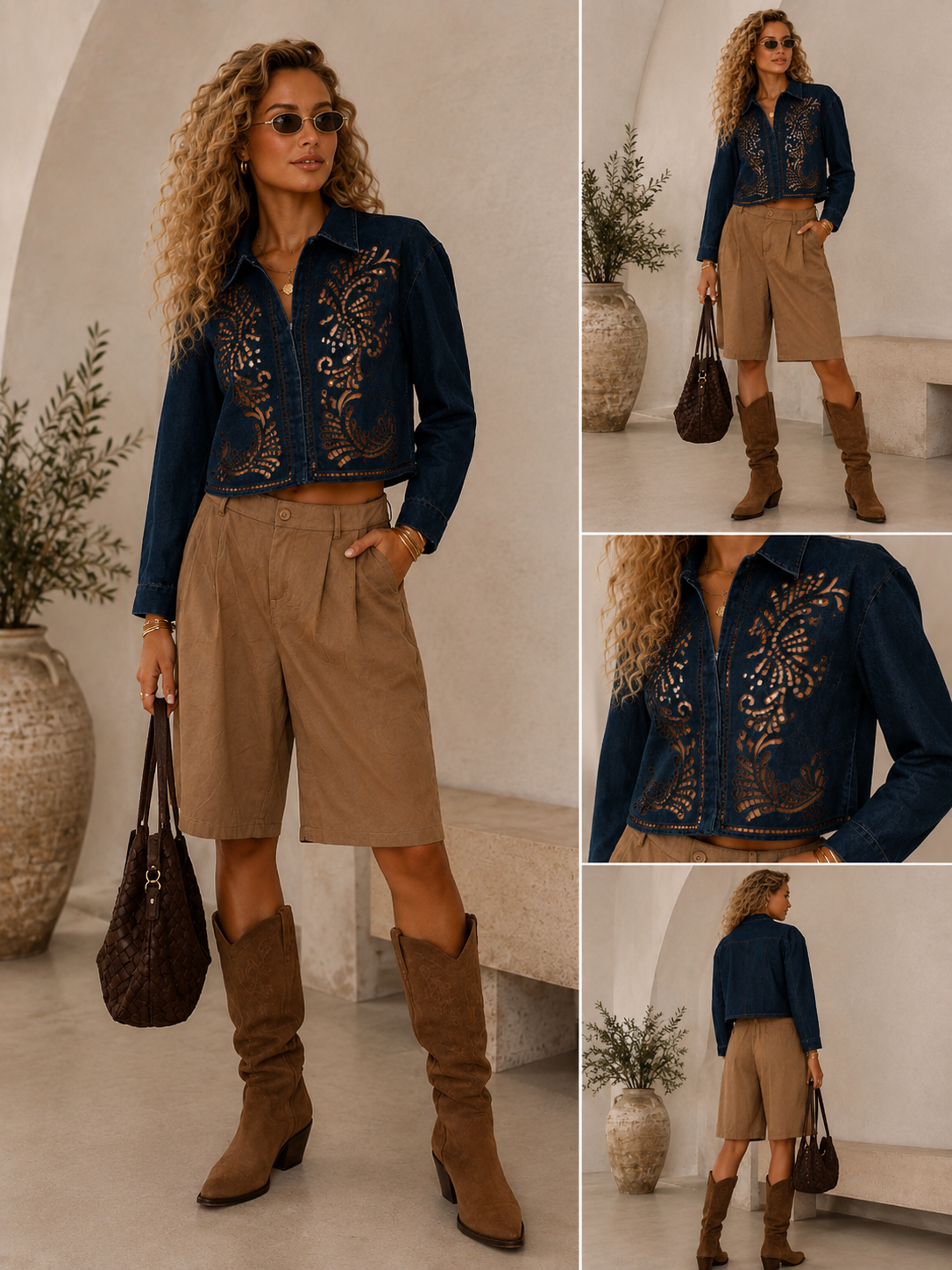 Blouse Jasje Yara – Denim Openwork