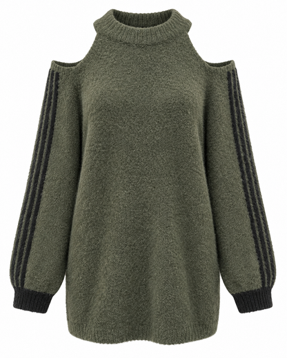 Trui Nova – Cold Shoulder Stripe