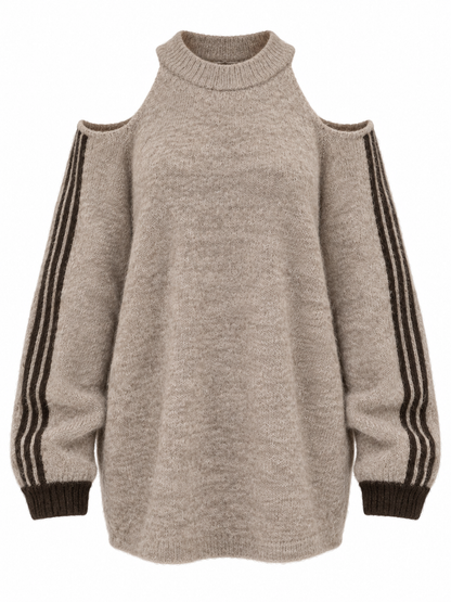 Trui Nova – Cold Shoulder Stripe