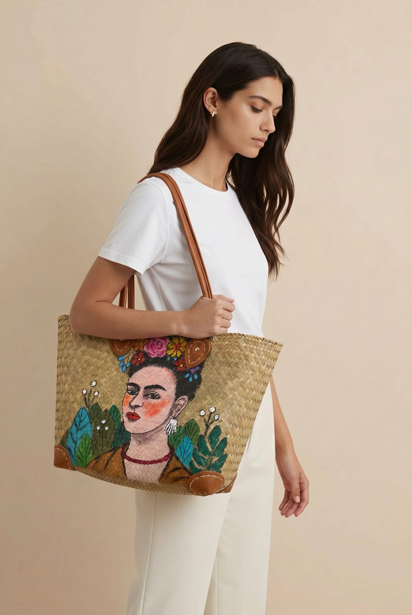 Handgemaakte Strandtas Frida Design