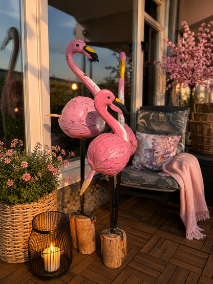 Houten Flamingo Decoratie 100 cm