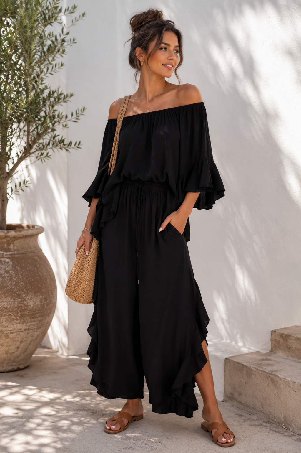 2-Delige Boho Set Zwart