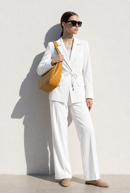 2-Delige Blazer Set Wit