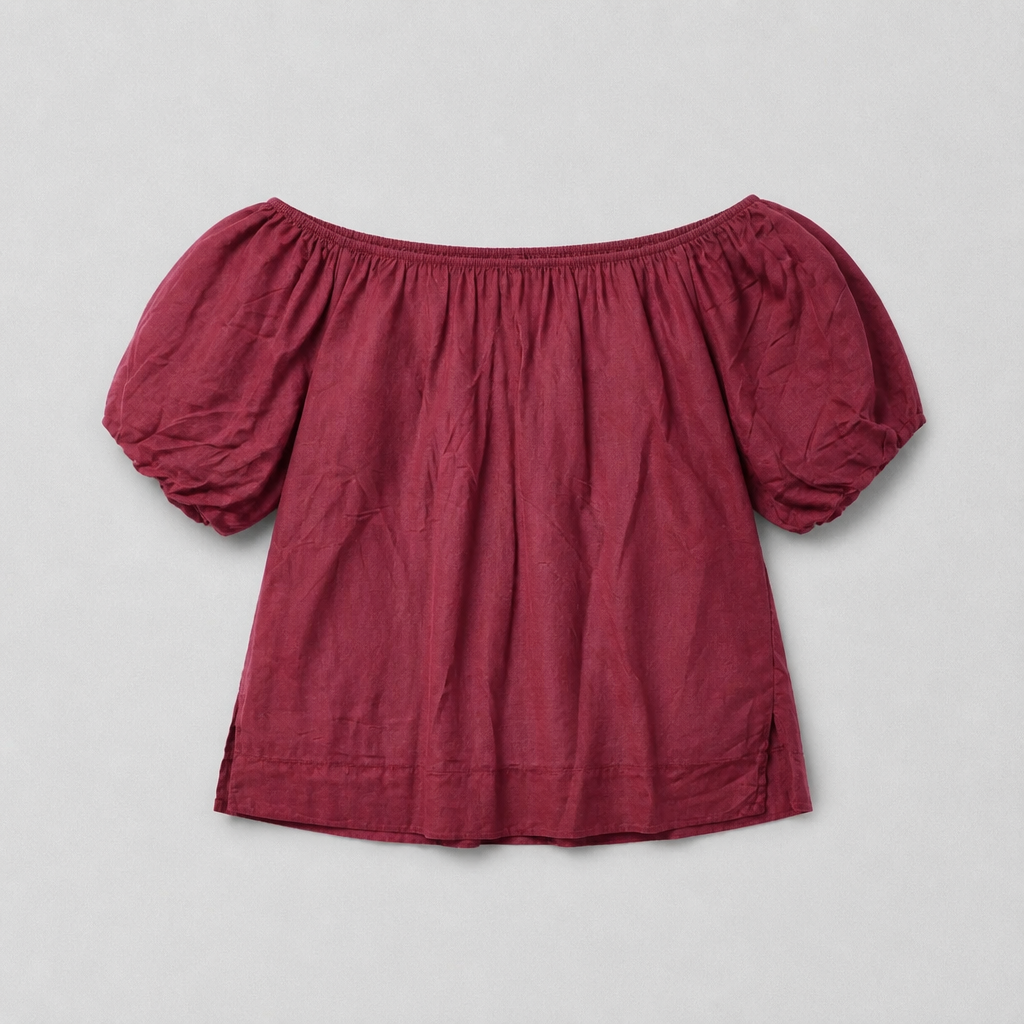 Off shoulder katoenen top voor dames