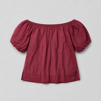 Off shoulder katoenen top voor dames