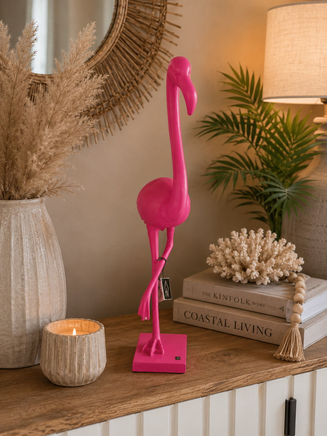Roze flamingo decoratie van 50 cm