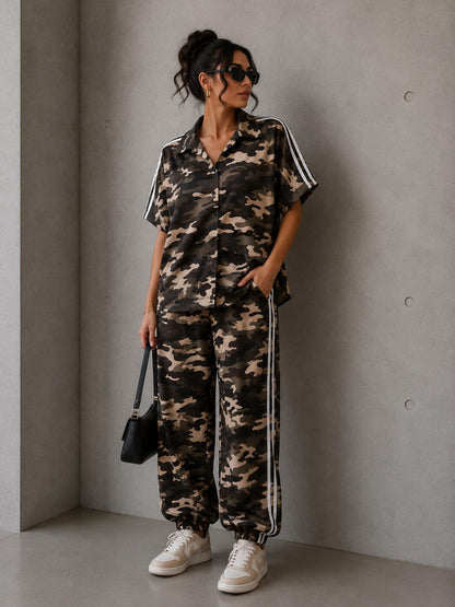 Set Nova 2-delige camo set met blouse en broek