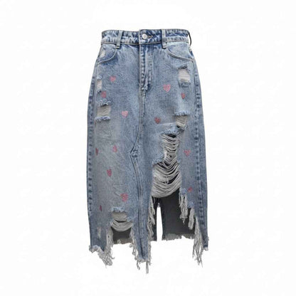 Denim Heart Skirt