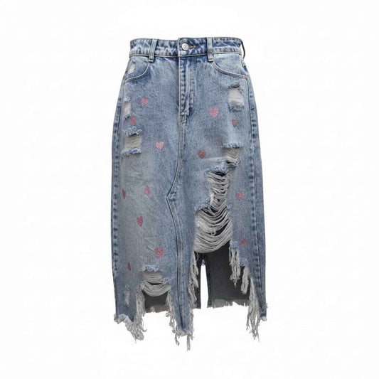 Denim Heart Skirt