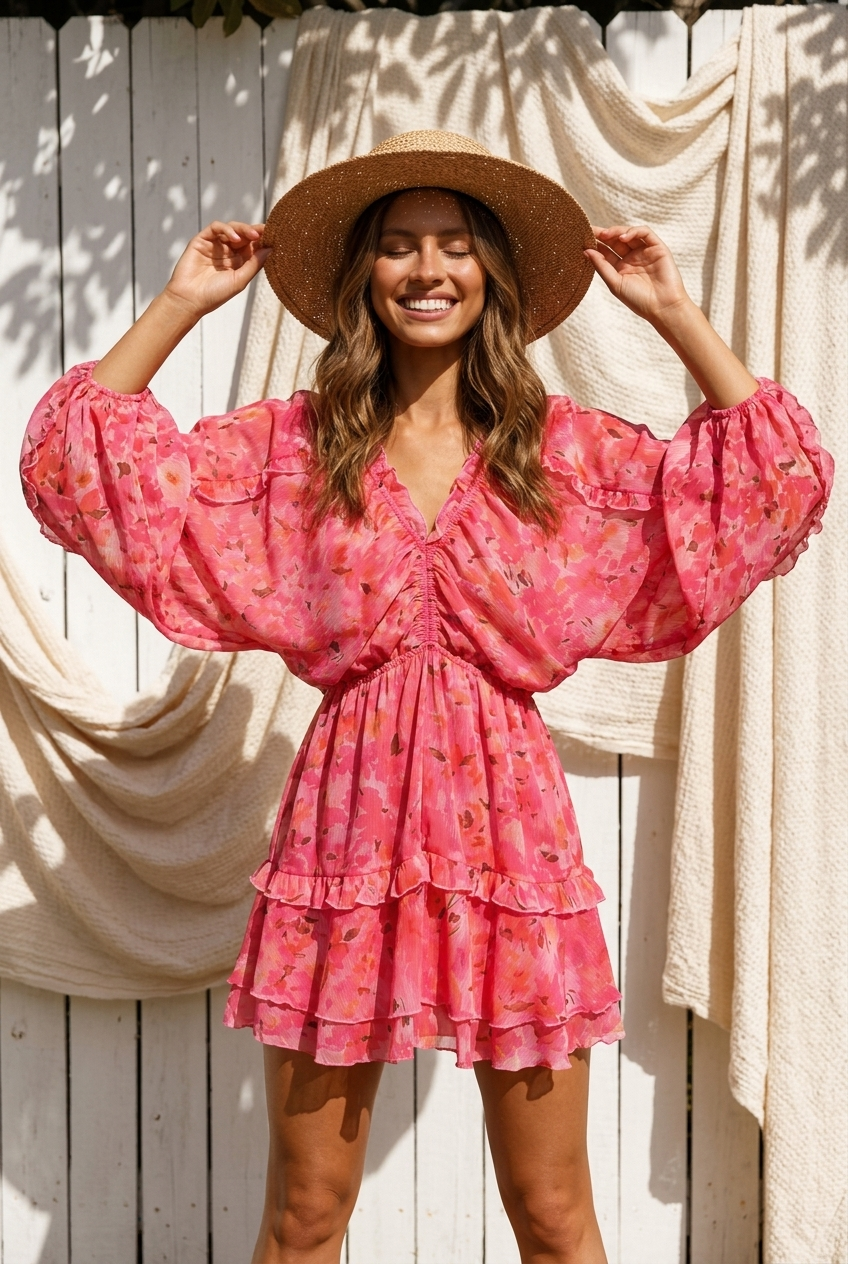 Jurkje met Roze Print