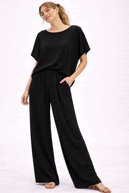 Zwarte 2-delige set met shirt en broek