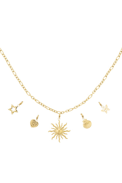 Elegant 14K Gold Plated Heart Pendant Necklace