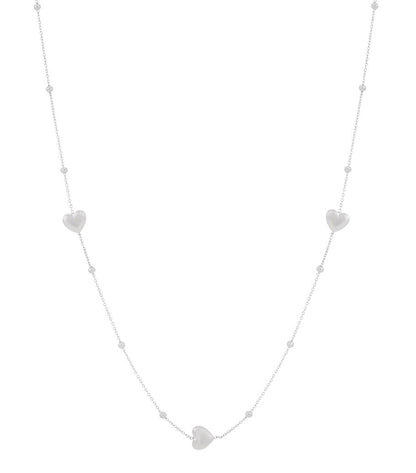 Elegant 70cm+ Heart Long Necklace, Silver & Gold