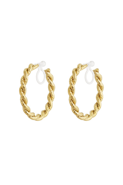 Stylish 14K Gold Plated Clip-On Earrings for All